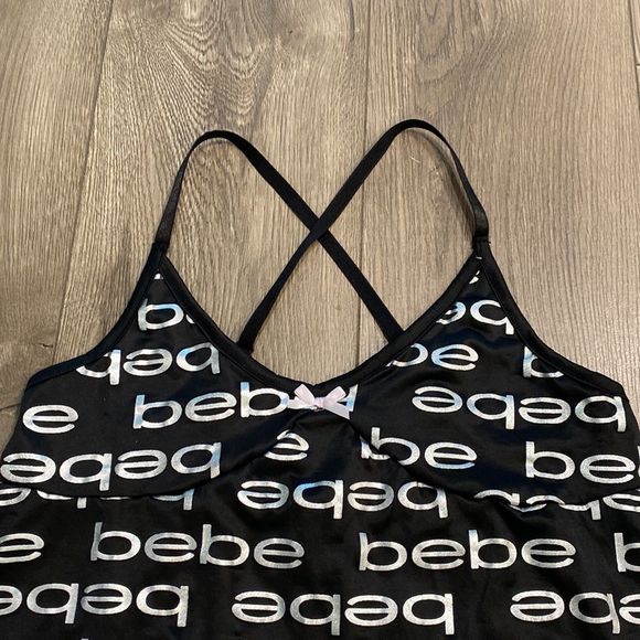 Bebe black and silver lingerie slip size medium - Picture 6 of 12